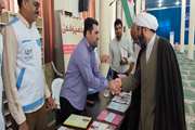 برگزاری میز خدمت اداره دامپزشکی میناب در نماز جمعه به مناسبت هفته دامپزشکی