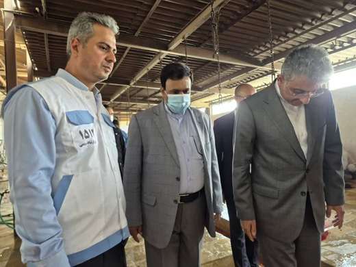 بازدید فرماندار و شهردار شهرستان بندرعباس به اتفاق مدیر کل دامپزشکی استان هرمزگان از کشتارگاه دام