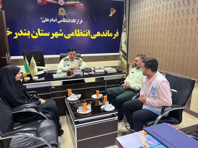 تقدیر ریاست اداره دامپزشکی خمیر از فرماندهی محترم انتظامی شهرستان 